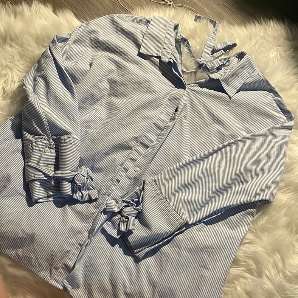 Zara tie button down